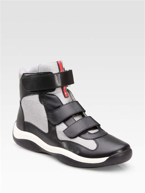 men's velcro high top sneakers.